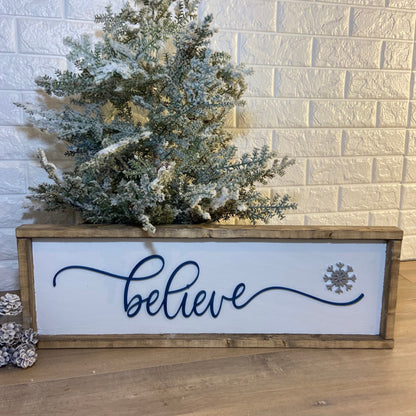 believe. Christmas, wood sign, mantle decor [FREE SHIPPING!]