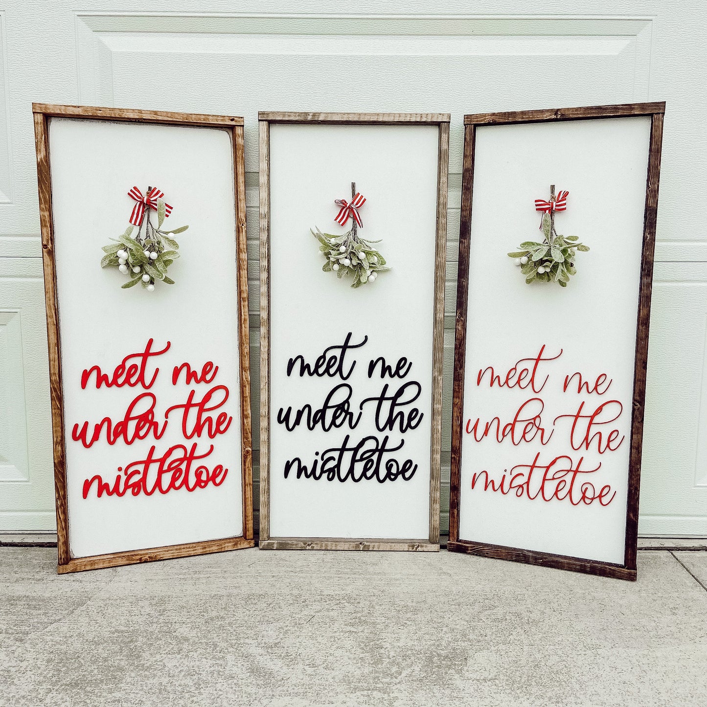 meet me under the mistletoe - Christmas wood sign, mantle decor [FREE SHIPPING!]