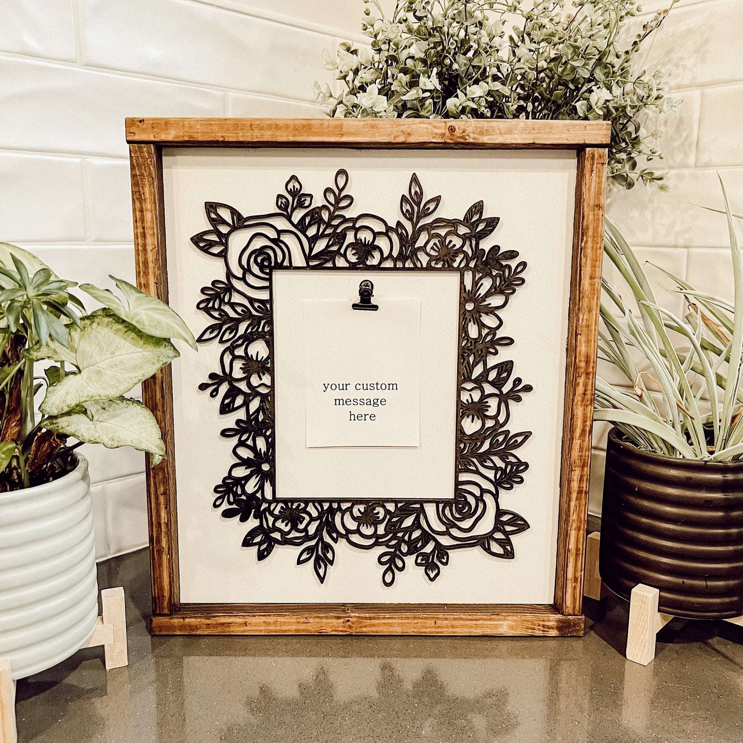 Mother’s Day gift floral frame, special hidden message [FREE SHIPPING]