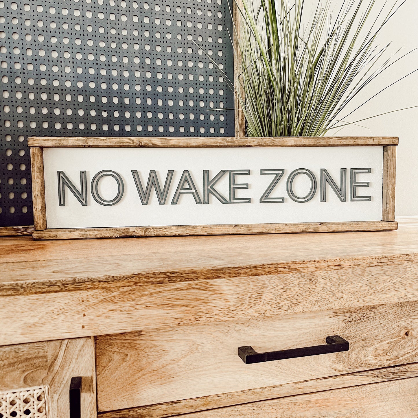 no wake zone - above over the bed sign - lake house bedroom wall art [FREE SHIPPING!]