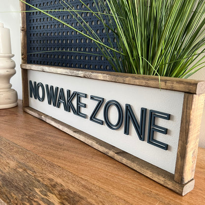 no wake zone - above over the bed sign - lake house bedroom wall art [FREE SHIPPING!]