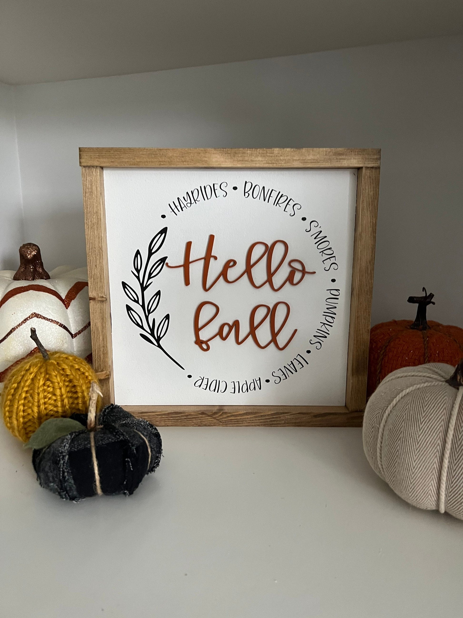 hello fall *the best of fall * wood sign * fall decor [FREE SHIPPING]