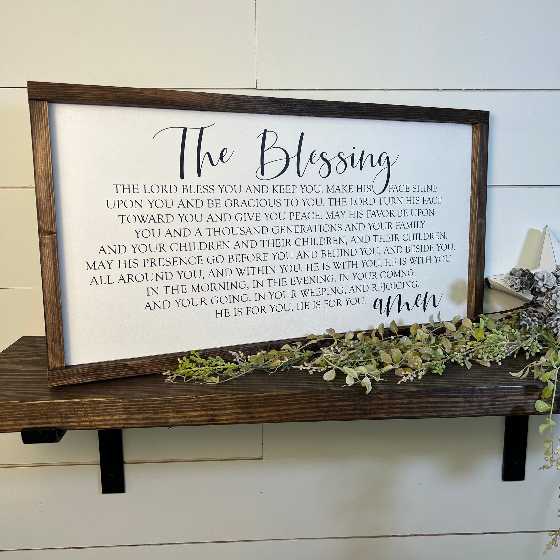 the blessing - wood sign - mantle decor [FREE SHIPPING!]