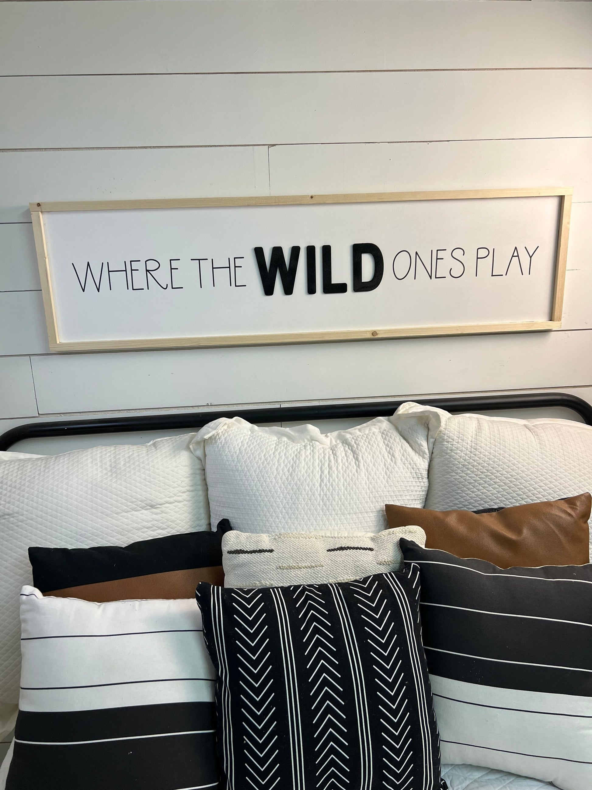 where the wild ones play. playroom kids room sign [FREE SHIPPING]