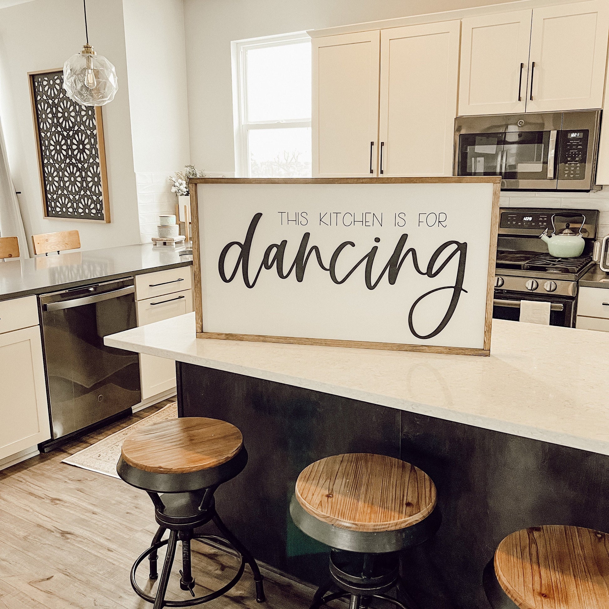 this kitchen is for dancing - wood sign - kitchen decor [FREE SHIPPING!]
