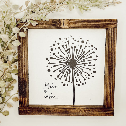 make a wish * spring decor * wood sign [FREE SHIPPING!]