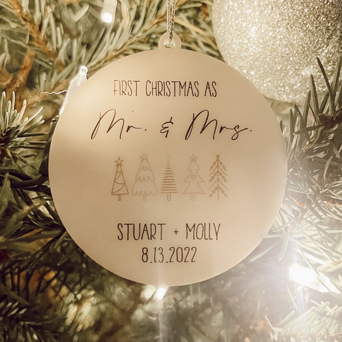 First Christmas as Mr. and Mrs.personalized ornament