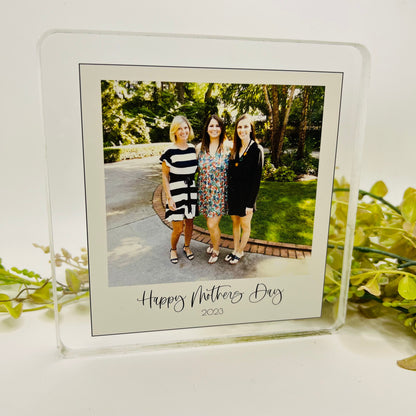 freestanding photo block * your photos, your words * personalized acrylic picture block * Mother’s Day gift