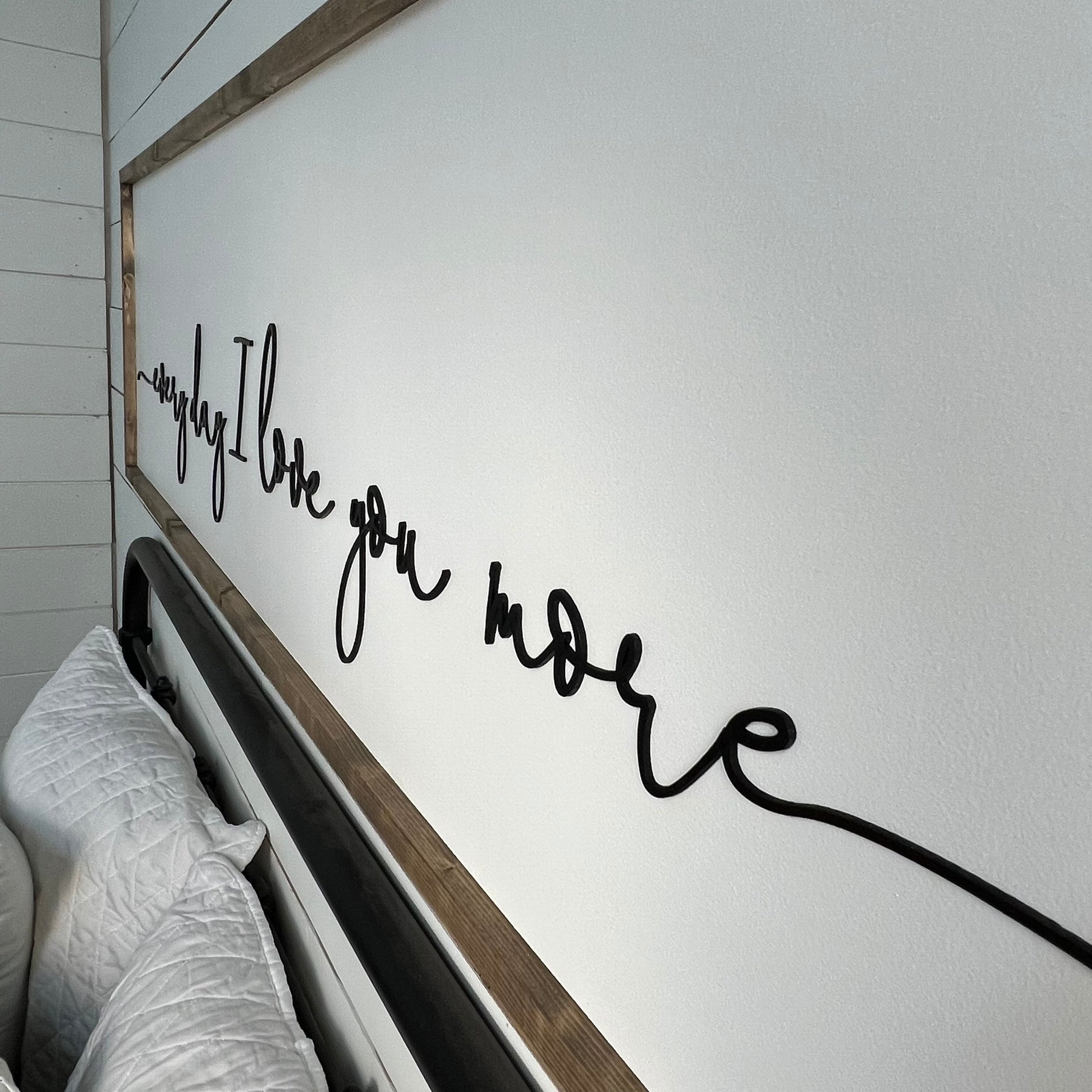 every day I love you more - above over the bed sign - master bedroom wall art [FREE SHIPPING!]