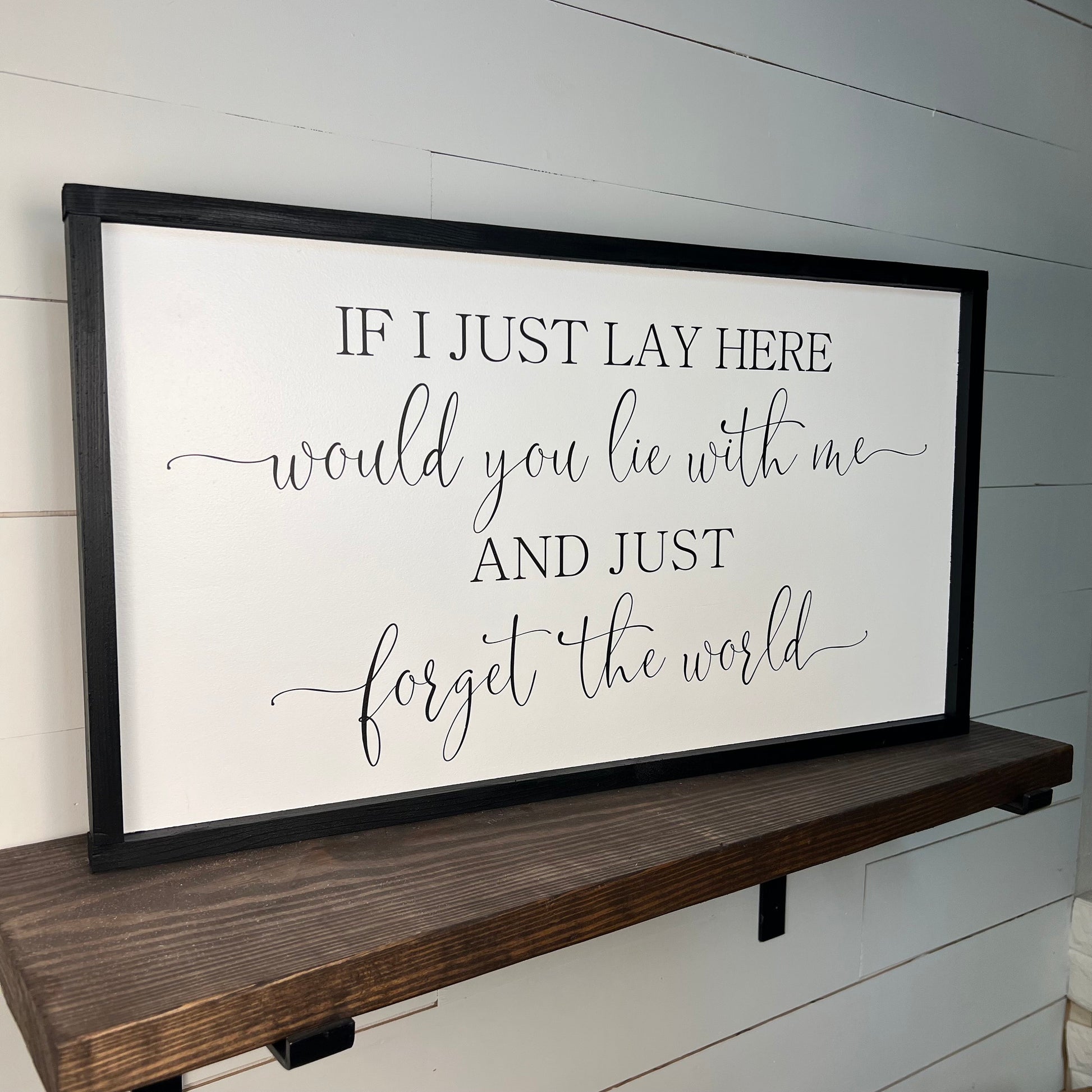 forget the world - wood sign - above the bed - master bedroom decor [FREE SHIPPING!]