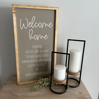 welcome home * details of home sign *entryway sign [FREE SHIPPING!]