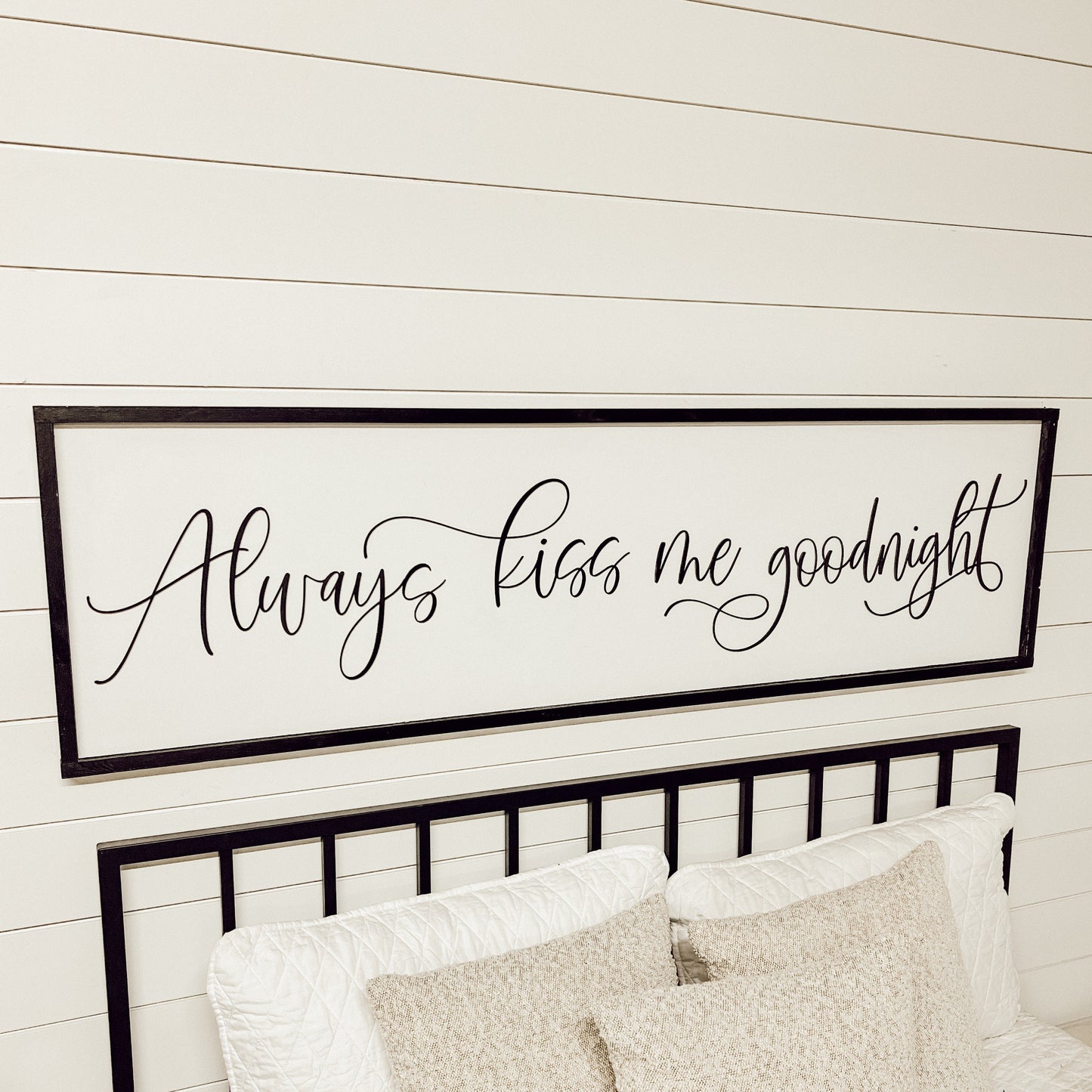 always kiss me goodnight - above over the bed sign - master bedroom [FREE SHIPPING!]